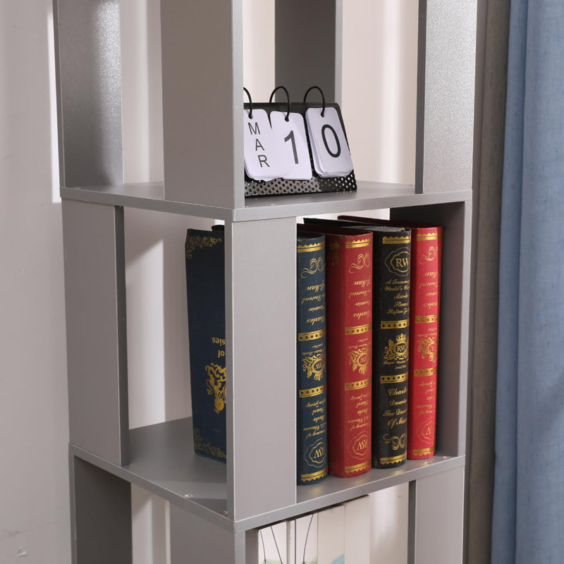 190cm H x 34cm W Corner Bookcase, Grey