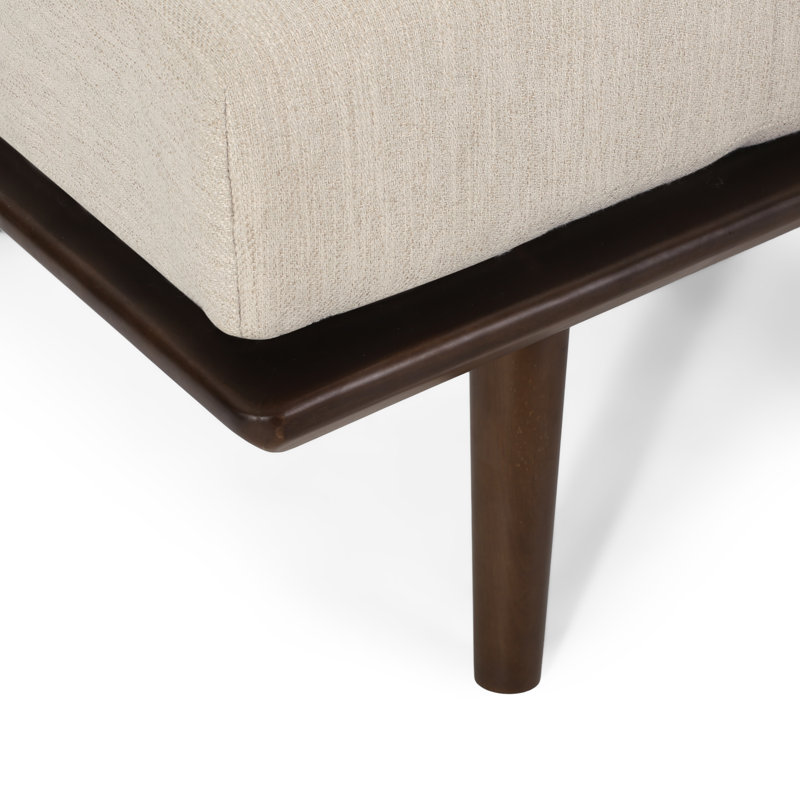 Chaise longue sans accoudoirs, 100 % polyester beige