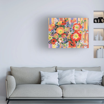 " Wrapped Canvas Wall Art - Ania Zwara 'Folk Bouquet' Wall Art For Living Room, Bedroom, Or Office Décor - 32x24 " by Ania Zwara