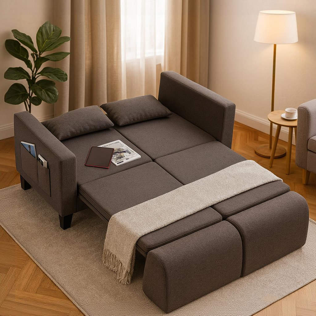 Heron 58.5" Upholstered Sleeper Sofa Ebern Designs Upholstery 