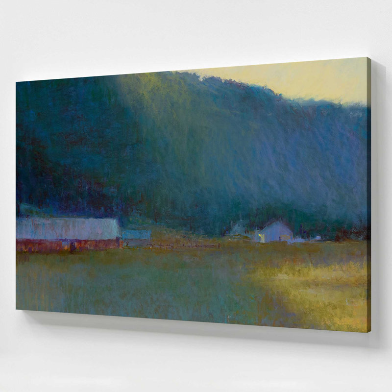 Riverside Journey, grande impression sur toile, H 36 po x l 54 po