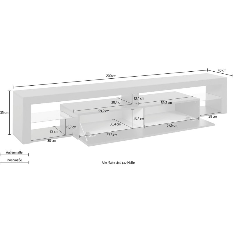 Cathaleen TV Stand for TVs up to 88", White