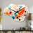 Colorful Mid Century Abstract Atomic I - Cloud Shape Decorative Multi-Color Abstract Midcentury Wall Clock-106025836