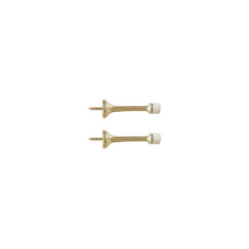 Ives Baseboard Stop, Bright Brass