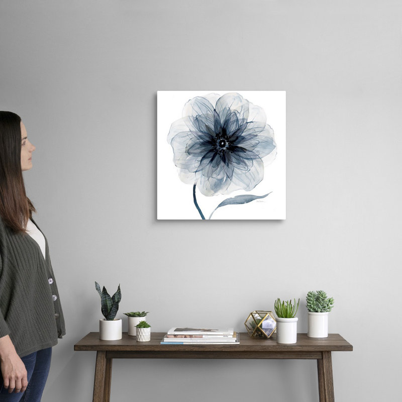 Indigo Bloom III - reproduction d'art sur toile, Toile tendue, H 20 po x l 20 po x P 1,25 po
