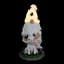 Statue de gnome solaire avec chapeau de vache et veau Exhart, 6,5 par 10 pouces