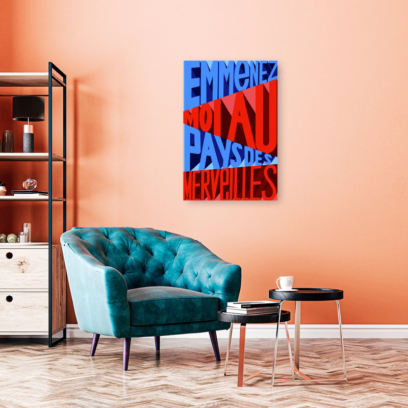 Take Me To Wonderland Bold Modern Playful Wall Art Print by Guillaume Laserson - Wrapped Canvas Print, 91.44cm H x 60.96cm W