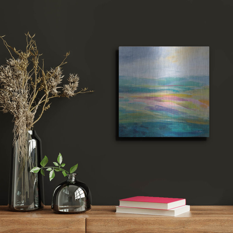  «Flower Hill 2» par Silvia Vassileva, art mural en métal, 12 po x 12 po, H 12 po x l 12 po