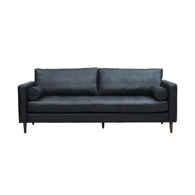 Contemporary 85'' Leather Sofa