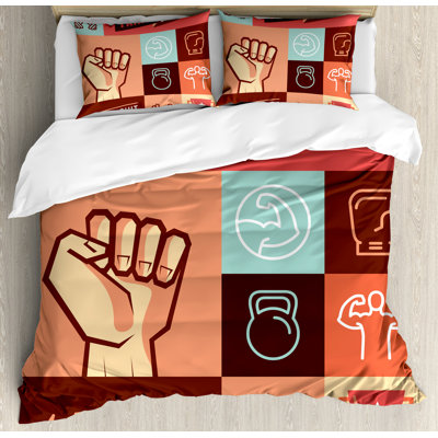 Fitness Modern & Contemporary Patchwork Duvet Cover