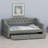 Elegant Daybed Frame with Padded Design, Ambient LED Lighting and Convenient Drawers