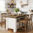Wood Kitchen Island With Storage Shelf, 55.12" Farmhouse Kitchen Prep Table For Dining Room-1765606559
