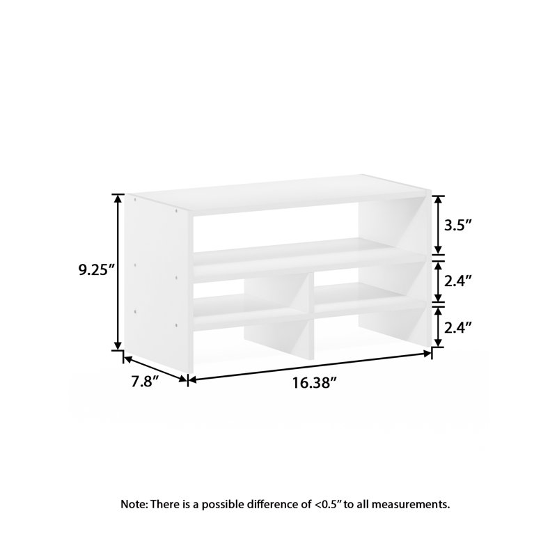 Desk Organizer Office Shelf with Open Storage, White