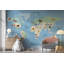 Papier peint carte du monde pour enfants, à visée éducative.-2084929671-2084929688