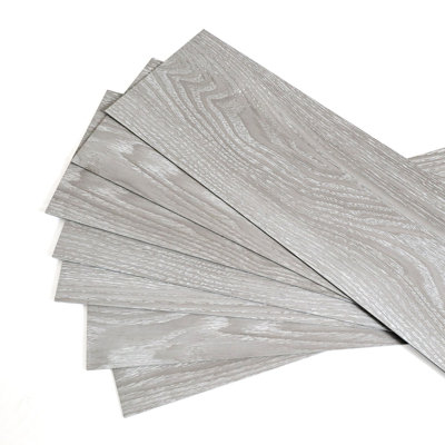 10 PC 6 Inches * 36 Inches W42 PVC Floor Wood Grain Self-Adhesive Easy To Use Suitable For Home Floor