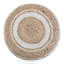 Pouf rond tressé Boho en jute et coton 18 po Serena-1826003874