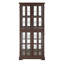 Armoire antique avec tablettes ajustables et porte-affiche élégant