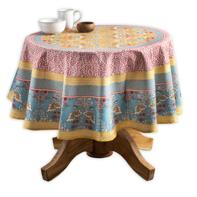 Paisley 100% Cotton Round Christmas Tablecloth