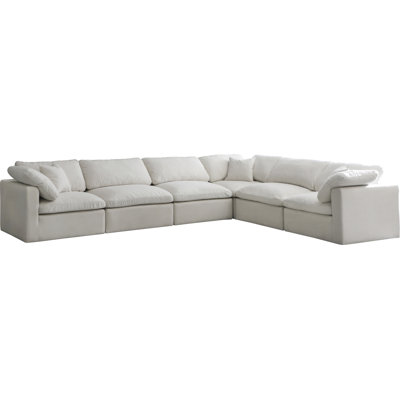 Atis Velvet L-Shaped Sectional Reversible