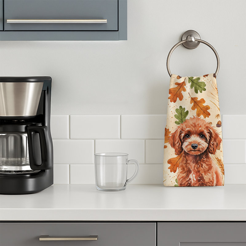 Serviette de cuisine miniature miniature, Miniature Red Poodle