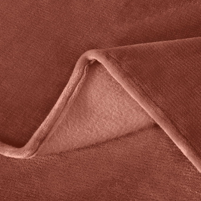 Soft Fleece Sheet Set, Full Sheet Set with 2 Pillowcases, Terracotta