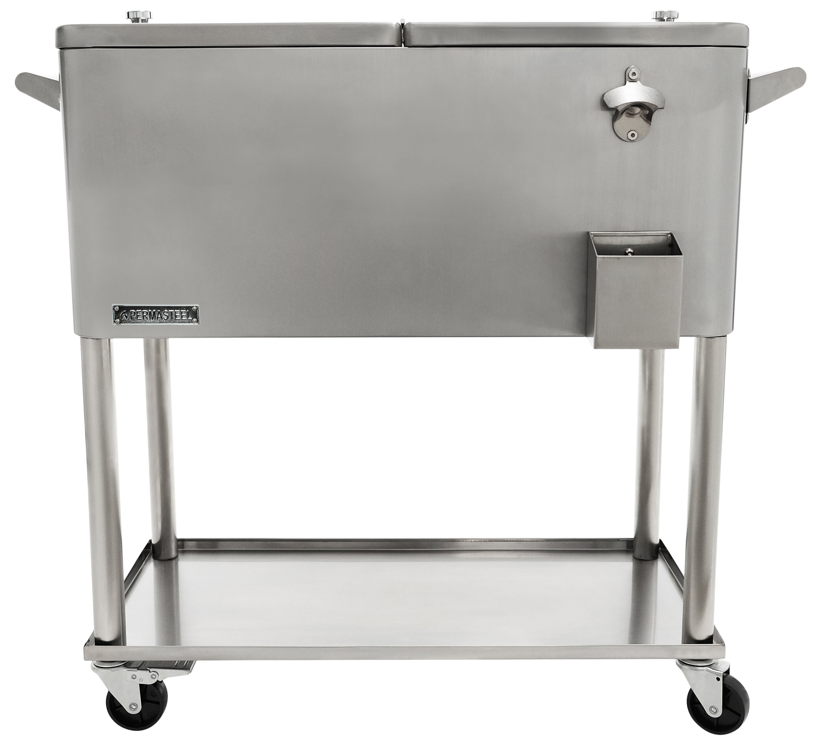 UPHA Insulated Steel Beverage Cooler Cart - 80 Quart Capacity, Green  Finish, Long Term Storage, Rolling Wheels - Perfect for Outdoor Parties and  BBQs in the Beverage Coolers department at