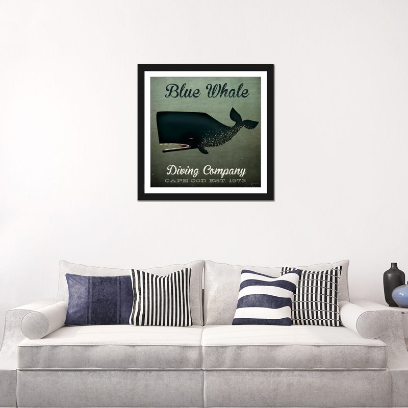 « blue baleineing », impression sur toile tendue, H 12 po x l 12 po x P 0,75 po, Toile tendue, Pas de tapis
