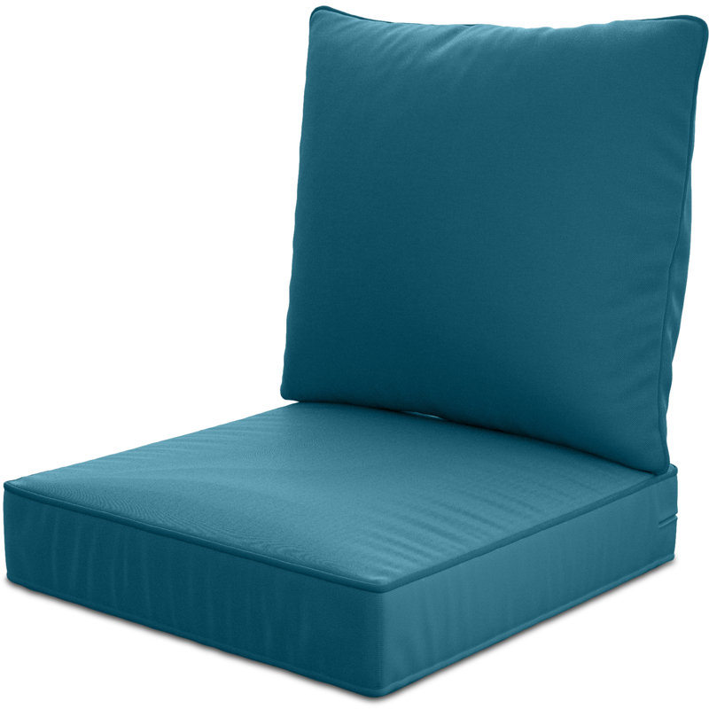 24" X 24" X 6" Outdoor Deep Seat Cushions Set, 1, Peacock Blue