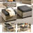 Dzion Outdoor Wicker 5 Person Seating Group With Cushions And Ottomans-1455578842