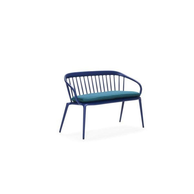 Banc d'extérieur avec coussin Windsor, Toile spa Sunbrella®, Brun châtaigne