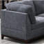 Canapé d'angle en tissu de chenille de style contemporain gris cendré avec pieds en bois et coussins modulaires classiques
