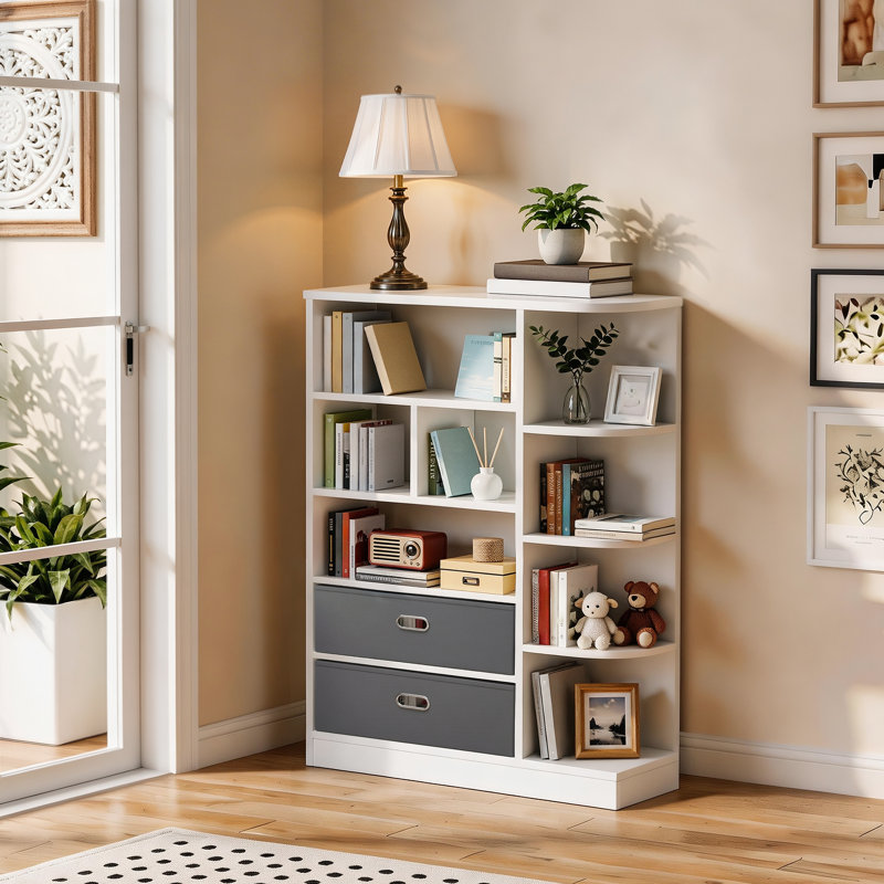115cm H x 80cm W Cube Bookcase, White
