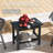 Outdoor Side Table, 2-Tier Shower Bench with Non-Slip Pads and Handles, HDPE Weather Resistant Patio End Table for Patio, Pool, Porch-194674332