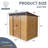 6Ft X 5Ft Outdoor Metal Storage With Transparent Plate And Foundation For Backyard Garden Patio --Coffee-123513330