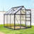 Polycarbonate Greenhouse, Heavy Duty Outdoor Aluminum Walk-In Green House Kit Vent Door, 6.2'X6.2'X6.6' Gray-123051913-123051909
