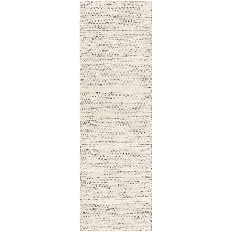 Chevron Flatweave Wool Cream/Black Area Rug
