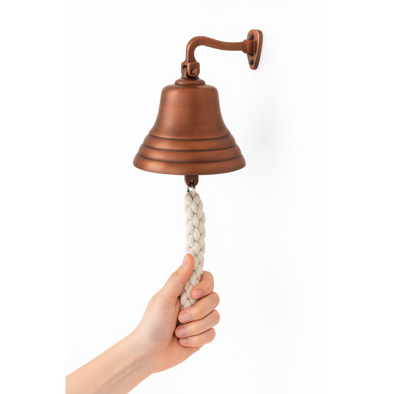 Peach Hanging Bell, 10.16cm H x 10.16cm W x 10.16cm D