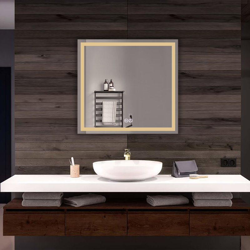 Miroir lumineux biseauté Laniel, 32 po x 35 po