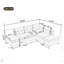 Canapé modulaire en L de 94,88 po avec canapé de coin en cuir et poufs de rangement mobiles pour le salon