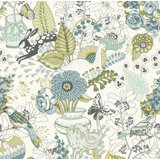 Whimsy Fauna 33' L x 20.4" W Wallpaper Roll