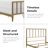 Saarah Vintage Metal Low Profile Bed-36000550