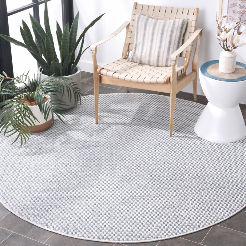 Tapis d'intérieur / extérieur de couleur unie Sisal, Rond 6 pi 7 po