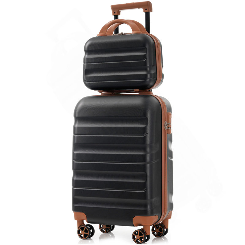 Ensemble 6 pièces de valises rigides en ABS - Valises légères et durables avec deux roues pivotantes, tailles de bagage à main et pour bagages