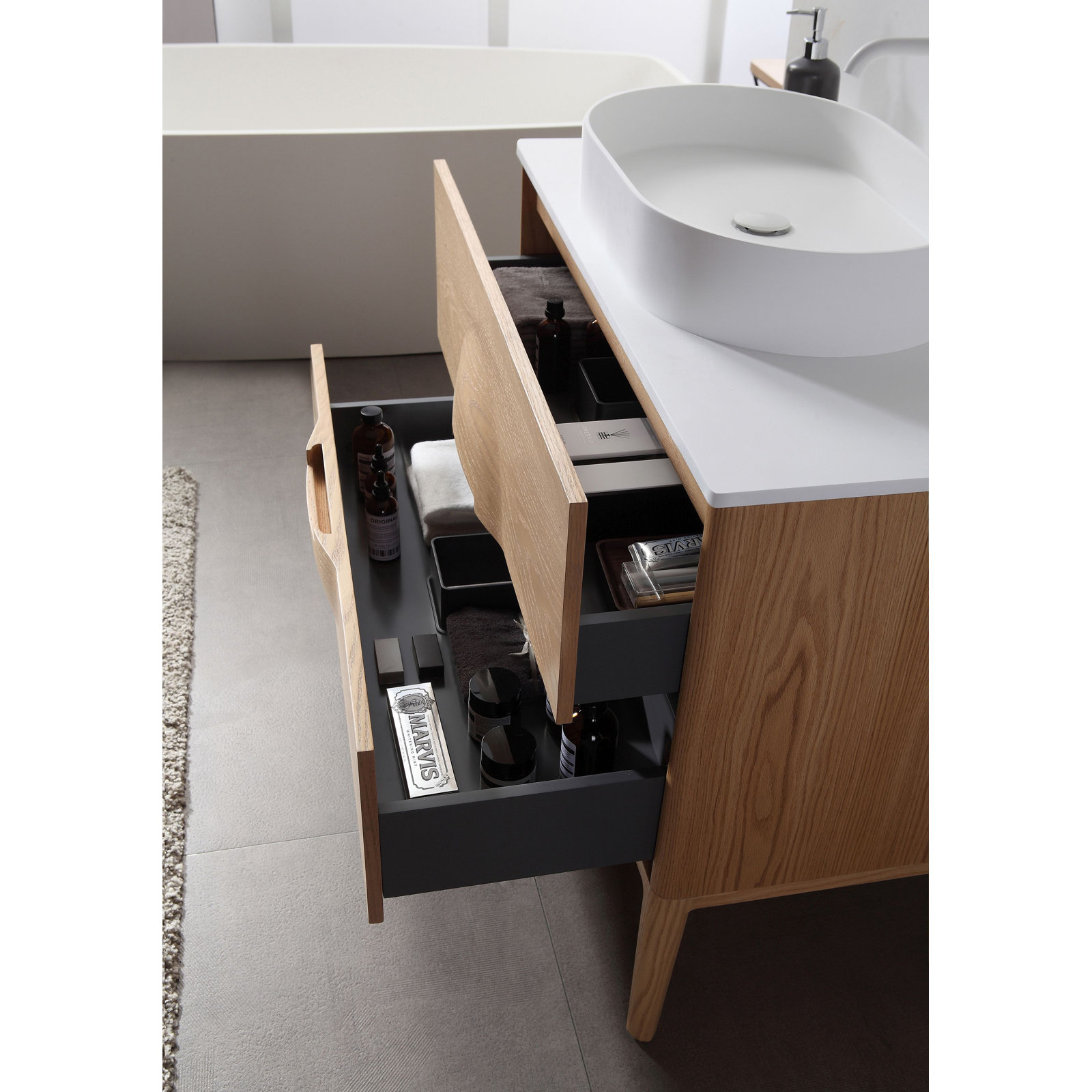 Colmar 36" Cedar Single Bathroom Vanity, Whitewash