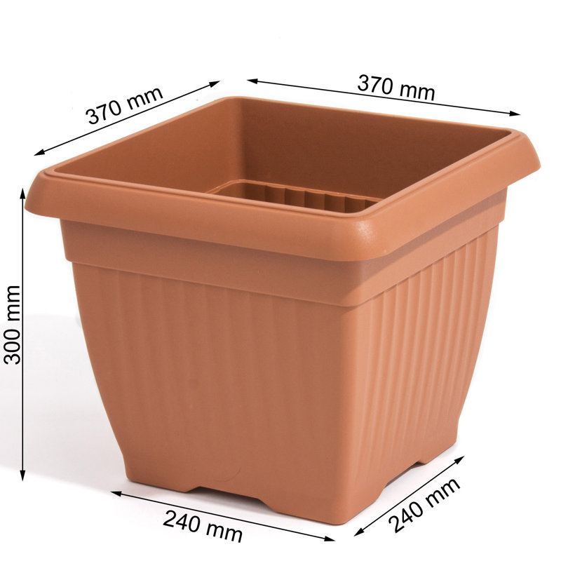Johnstone Pot Planter, Terracotta, 30cm H x 37cm W x 37cm D