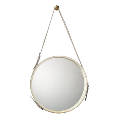 Flat Leather Wall Mirror