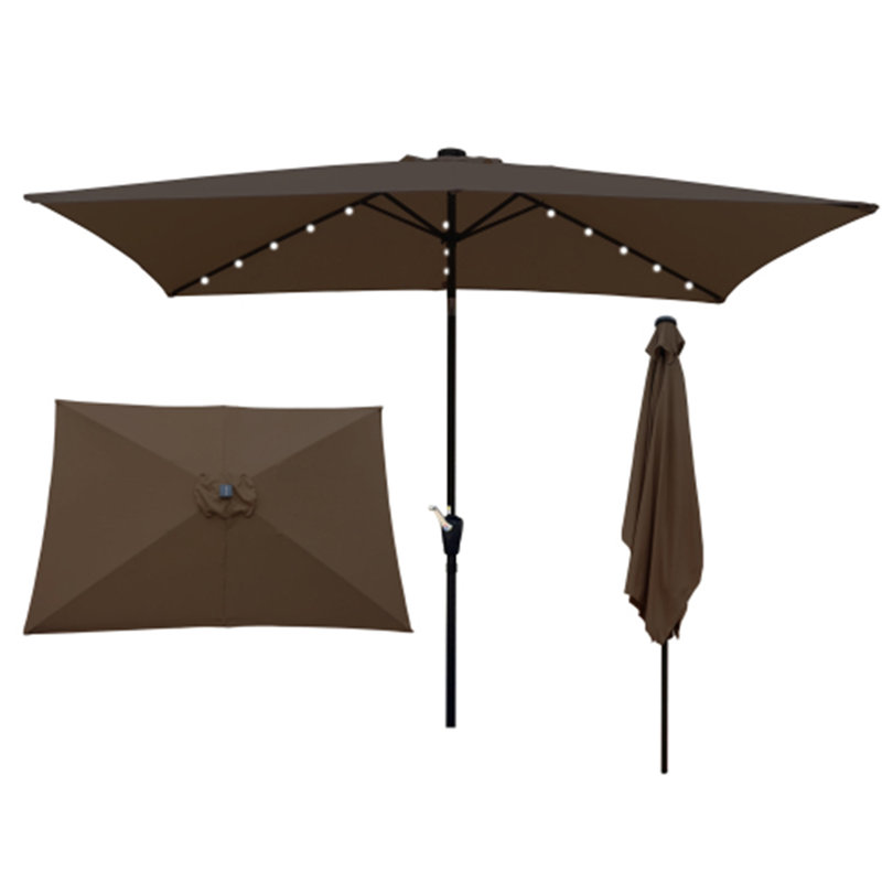 Parasol Taibah 120 avec contrepoids inclus, Chocolat