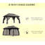 Abri pour abri de jardin extérieur, abri de patio, avec filet, toit ventilé-123163207