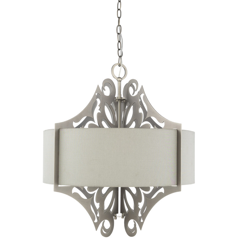 Parkhur 3 - Light Drum Pendant, Silver