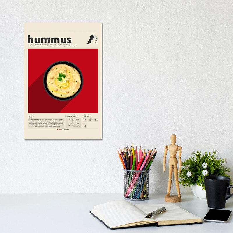 Hummus by GastroWorld - No Frame Gallery-Wrapped Canvas Giclée on Canvas, 30.48cm H x 20.32cm W